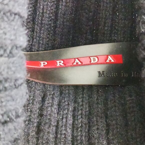 Prada Gray Wool Ribbed Turtleneck Sweater. - Picture 5 of 9